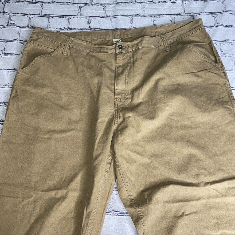 Faded Glory Carpenter Canvas Pants 46x30 Mens Brown Size Straight Leg Denim - Picture 2 of 6